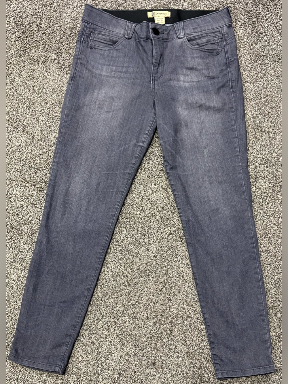 Democracy Absolution Booty Lift Gray Skinny Jeans Womens 12 Ankle Stretch